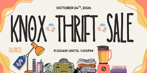Knox Thrift Sale - October 24, 2026