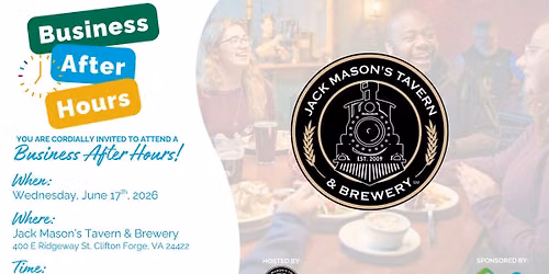 Business After Hours at Jack Mason's Tavern & Brewery