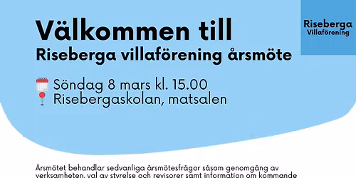 \u00c5rsm\u00f6te Riseberga Villaf\u00f6rening