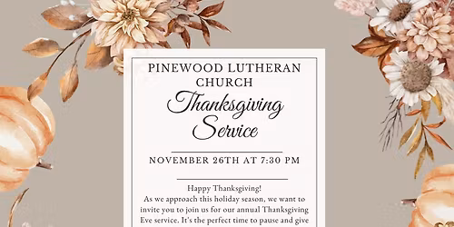 Thanksgiving Eve Service