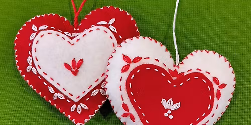 Wool Felt Heart Class November 29 2025 Bendigo