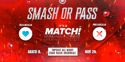 \ud83d\udc9aSMASH OR PASS\u274c \u2013 IT\u2019S A MATCH! I Club Mouseoleum 11\/29