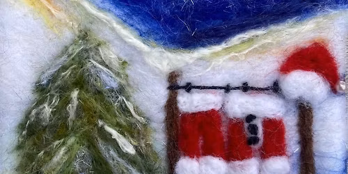 Seapig- winter Needle felted pictures \u2018washing day\u2019 6th December AM