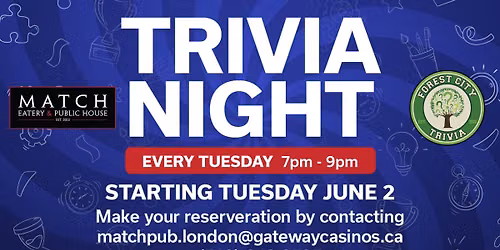 General Knowledge Trivia at Match Eatery & Public House 