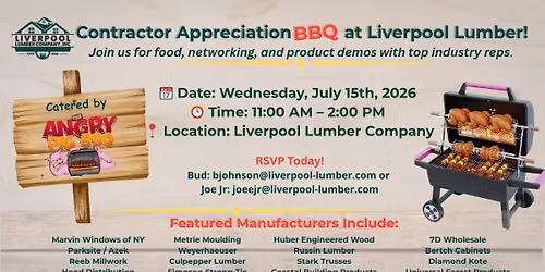 Contractor Appreciation Barbeque at Liverpool Lumber!