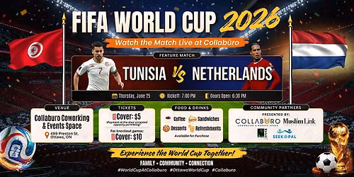 FIFA World Cup Watch Party 2026 (Tunisia VS Netherlands)