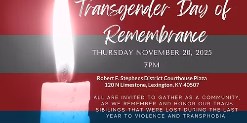 Transgender Day of Remembrance Vigil