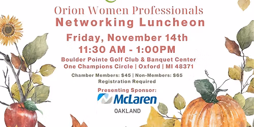 Orion Women Professionals Networking Luncheon