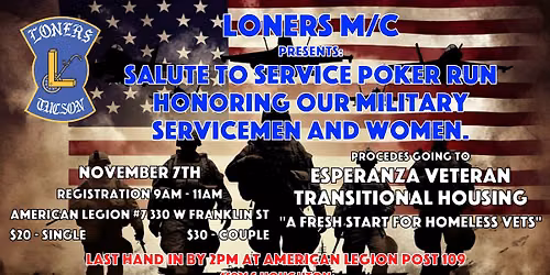 Loners M\/C Salute to Service Poker Run