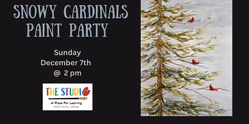 Snowy Cardinals Paint Party