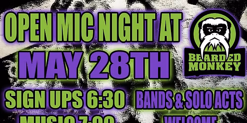 Open Mic Night @ Bearded Monkey Music