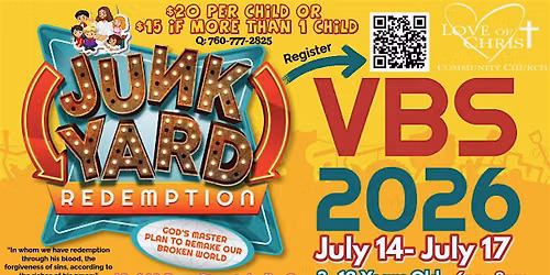 LOCCC 2026 VBS \u201cJunk Yard Redemption\u201d