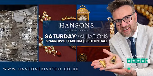SATURDAY VALUATION DAY: FREE Gold, Silver, Jewellery, Watches & Antique Valuations at Bishton Hall