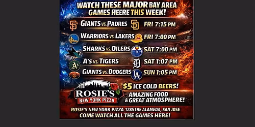 NHL MLB NBA WATCH PARTY and specials