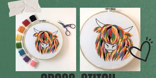 Highland Cow Cross-stitch 23.05.26 2:30 - 4:30pm