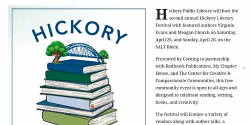 HICKORY LIT FEST 2026 - April 25th!