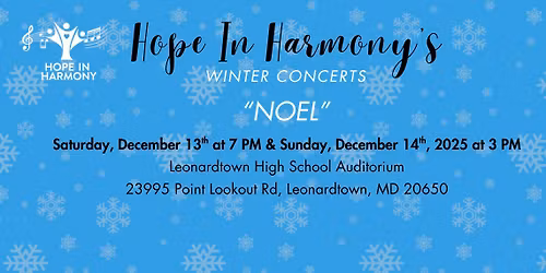 Hope In Harmony Winter Concert Series - Noel