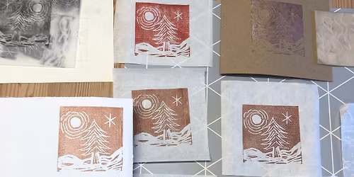 Lino print your own Christmas cards