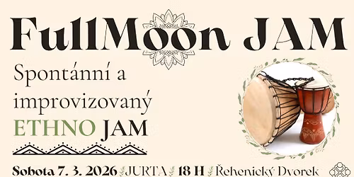 FULLMOON JAM na \u0158ehenick\u00e9m Dvorku *7.3.*\ud83e\ude98\ud83c\udf3f