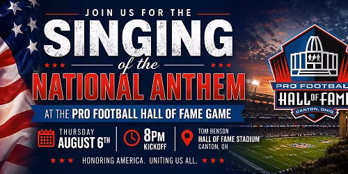 National Anthem at the PFHOF Game