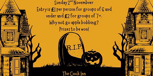 Halloween Quiz night + Apple Bobbing \ud83c\udf83\ud83e\udde0