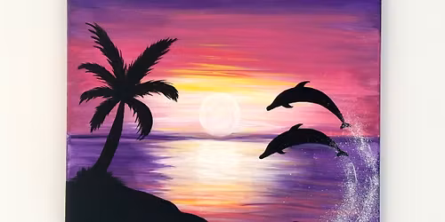Dolphin Sunset Paint & Sip 