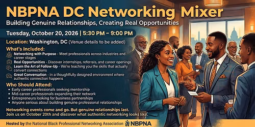 NBPNA DC Networking Mixer Building Genuine Relationships, Creating Real Opp