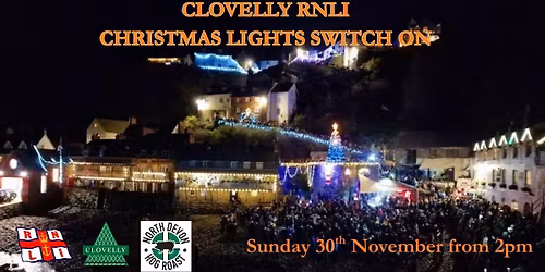 Clovelly RNLI Christmas Lights Switch On