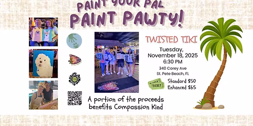 Paint Your Pal Paint Pawty at Twisted Tiki