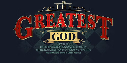 VBS 2026: The Greatest God