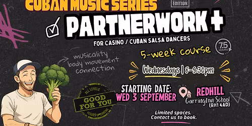 \ud83c\udde8\ud83c\uddfa Cuban Music and Casino partnerwork Course\ud83e\udd66 Take your social dancing to the next level!