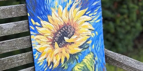 Van Gogh Sunflower Canvas Paint and Sip