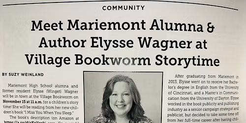 Elysse Wagner Storytime & Book Signing