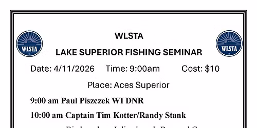 WLSTA Lake Superior Fishing Seminar 