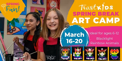 Spring Break Week Long Kids Camp! | Blacklight Rainbow Animals