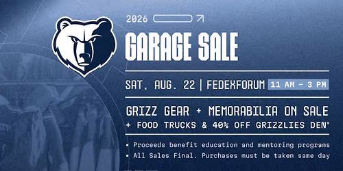 Grizzlies Garage Sale