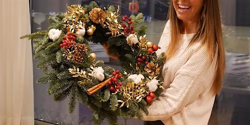 Taller de corona floral navideña