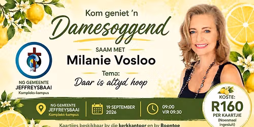 Damesoggend saam met Milanie Vosloo