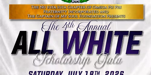 Omega Psi Phi Nu Iota Iota Chapter Presents The All White Scholarship Gala