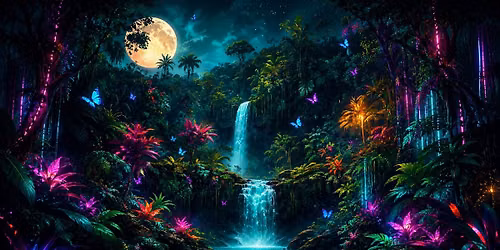 Full Moon Gathering & Drum Circle: Neon Rainforest