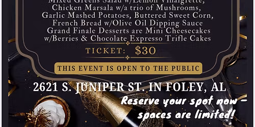 Elks Lodge New Years Eve Dinner 2025