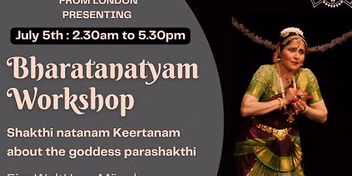 Bharatanatyam dance Workshop with Shalini 