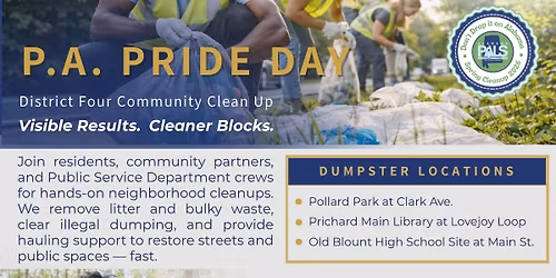 District 4 PA Pride Day - Community Cleanup