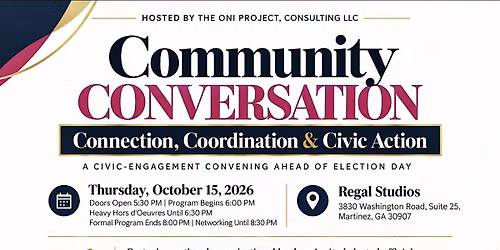 Community Conversation: Connection, Coordination & Civic Action