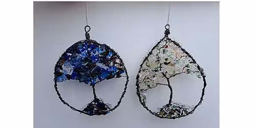 Spring Tree of Life Fused Glass