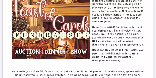 Feast of Carols-Dinner, Auction and Show!