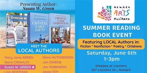 Susan W. Green Summer Reading Book Event at Newark Arts Alliance