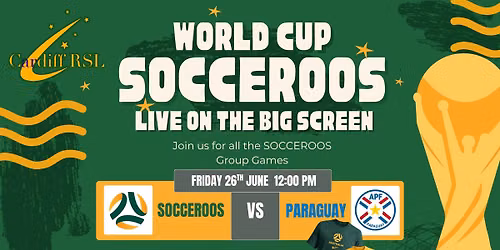 Socceroos V Paraguay at Cardiff RSL