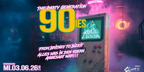 90IES - THE PARTY GENERATION - from Britney to Bizkit  | Rockfabrik Augsburg