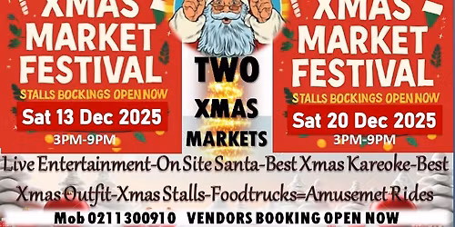 (2nd) WAIUKU TWILIGHT XMAS MARKET EVENT